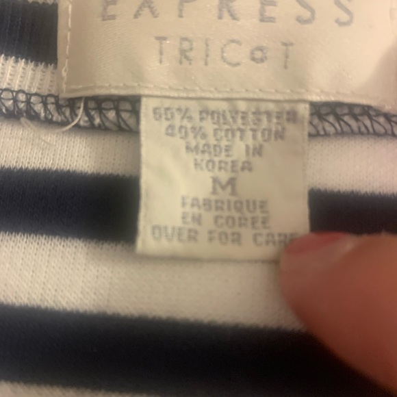 Express striped button down long sleeve cardigan size medium two pockets - Picture 6 of 8